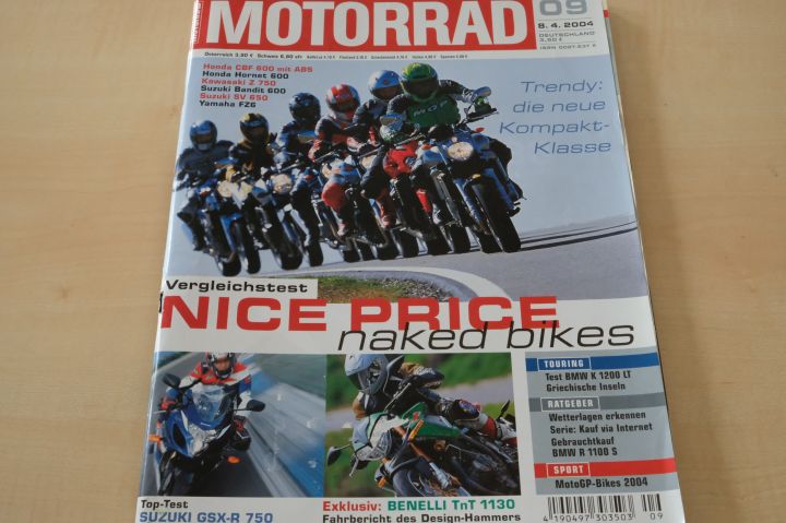 Deckblatt Motorrad (09/2004)