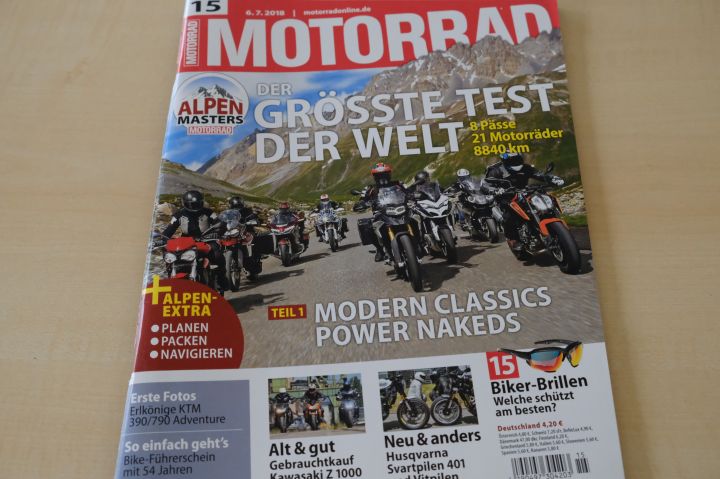 Deckblatt Motorrad (15/2018)