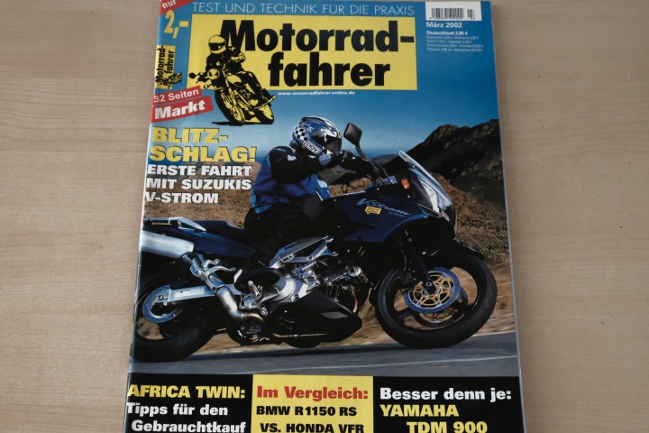 Deckblatt Motorradfahrer (03/2002)