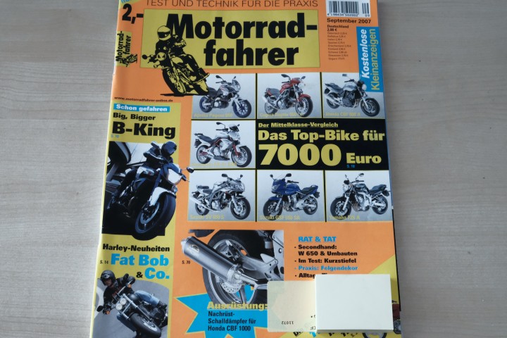 Deckblatt Motorradfahrer (09/2007)
