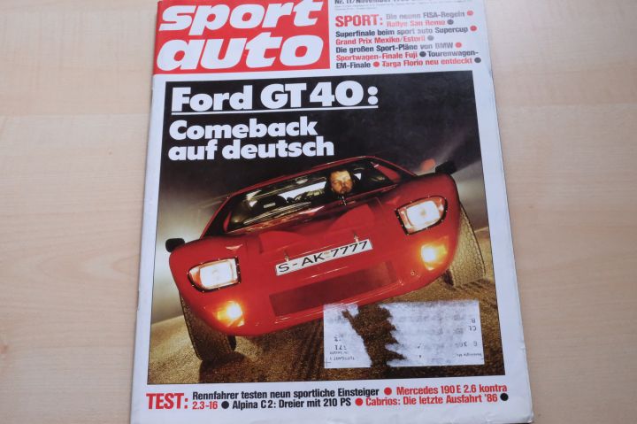 Sport Auto 11/1986